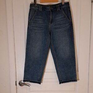 128 - S. OLIVER Blue Cropped Relaxed Jeans